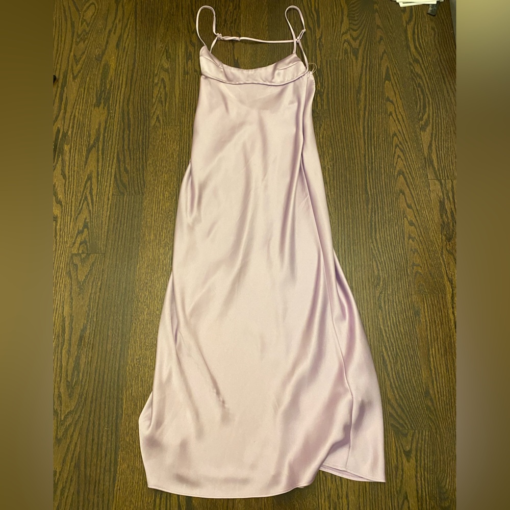 Zara Light Purple Satin Viral Dress